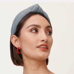 LELE SADOUGHI DENIM KNOTTED HEADBAND